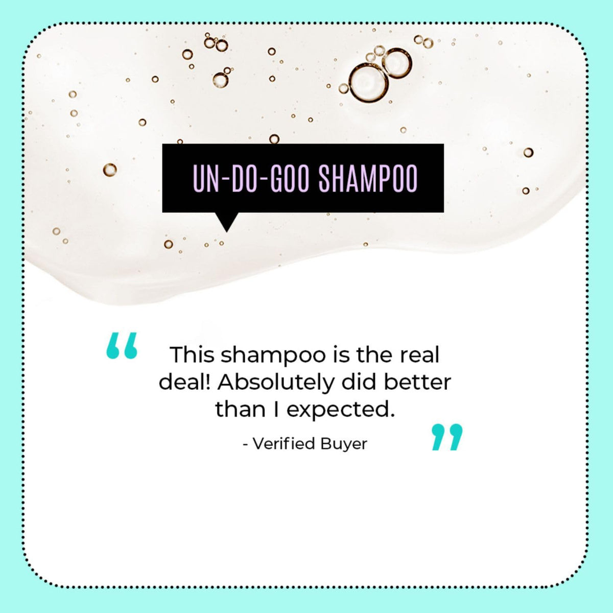 Malibu C Un-Do-Goo Clarifying Shampoo pouring into hand