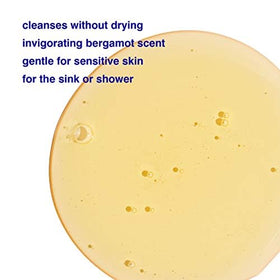 MALIN+GOETZ Bergamot Hand + Body Wash 16 fl oz in a bathroom setting