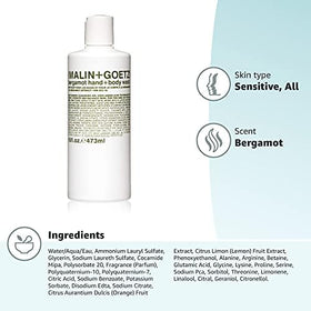 MALIN+GOETZ Bergamot Hand + Body Wash 16 fl oz pump dispenser