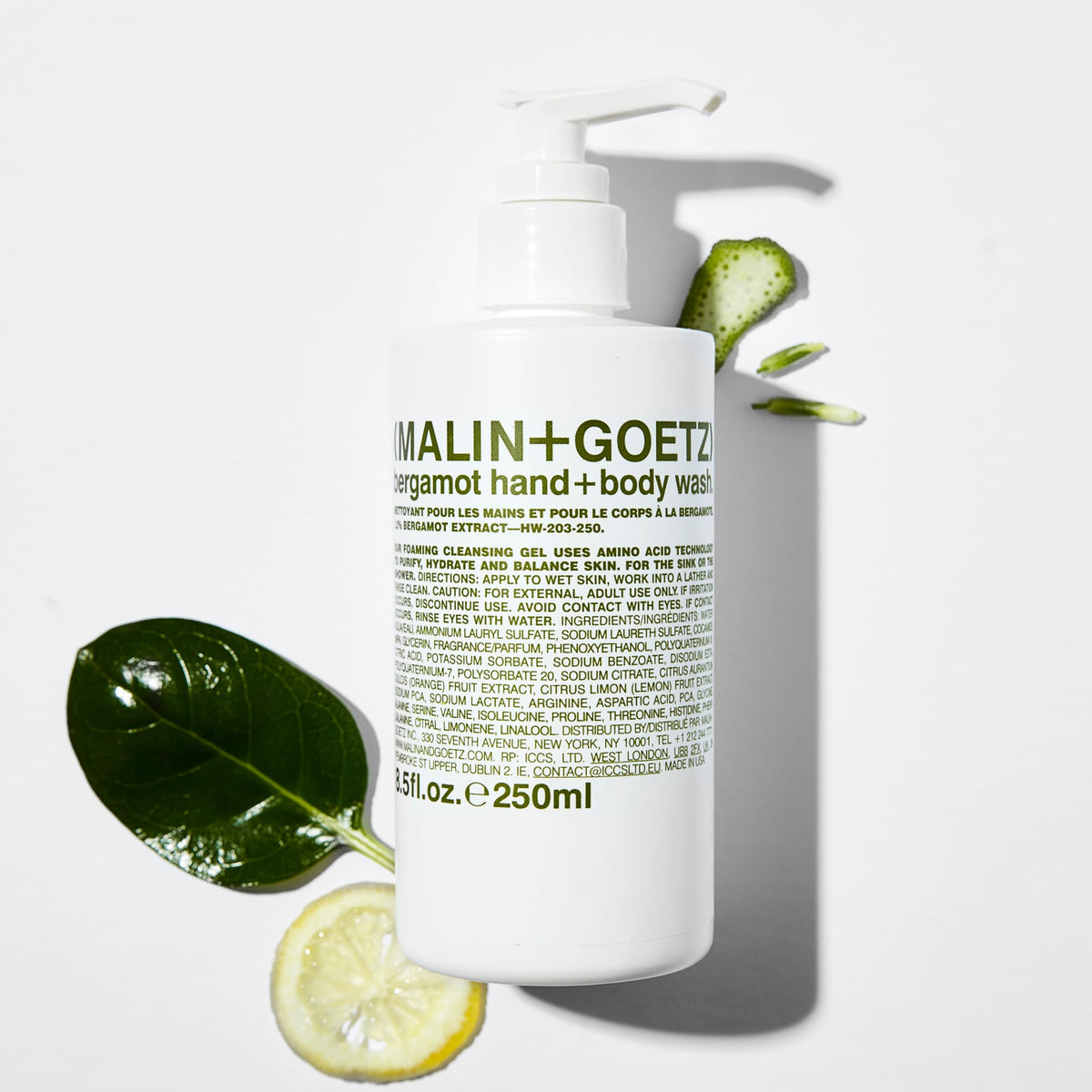 MALIN+GOETZ Bergamot Hand + Body Wash 8.5 fl oz side view