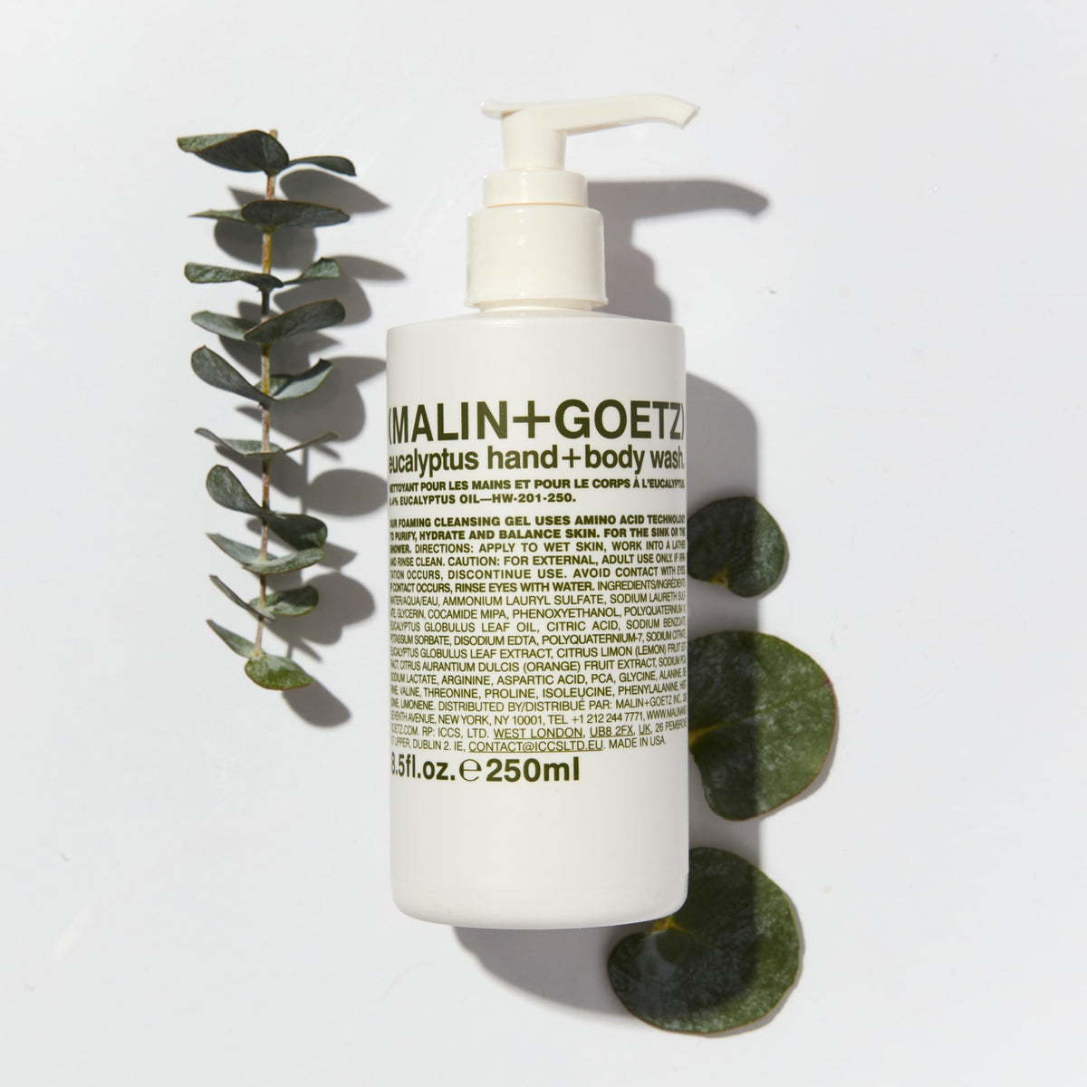 MALIN+GOETZ Eucalyptus Hand + Body Wash packaging