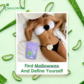 Mallowwax Aloe Hard Wax Beads application on skin
