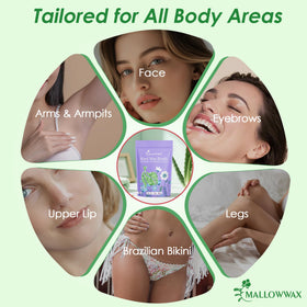 Mallowwax Aloe Hard Wax Beads packaging
