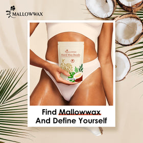 Mallowwax Hard Wax Beads 1lb on a smooth skin surface