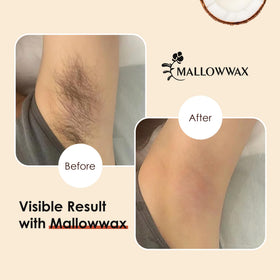 Mallowwax Hard Wax Beads 1lb with hair removal tools