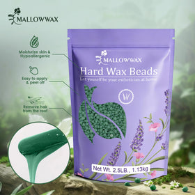 Mallowwax Hard Wax Beads 2.5lb Tea Tree beads close-up