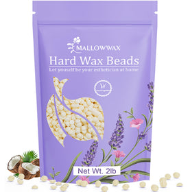 Mallowwax Hard Wax Beads 2LB Coconut Cream front view