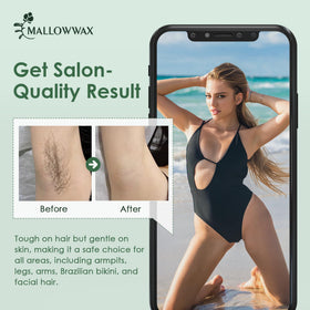 Mallowwax Hard Wax Beads for bikini area use