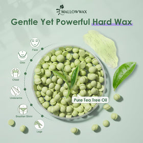 Mallowwax Hard Wax Beads in a bowl ready for use