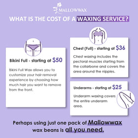 Mallowwax Hard Wax Beads in a salon setting
