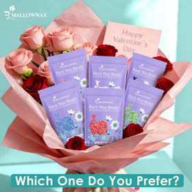 Mallowwax Hard Wax Beads used for facial waxing