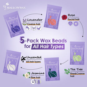 Mallowwax tea tree wax beads for sensitive areas