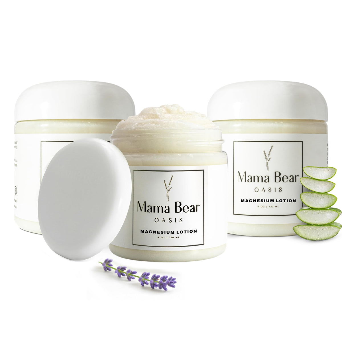 Mama Bear Oasis Magnesium Cream 3-pack front view