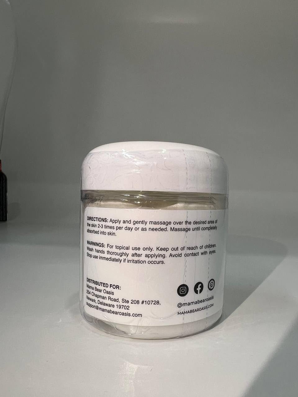 Mama Bear Oasis Magnesium Cream packaging details