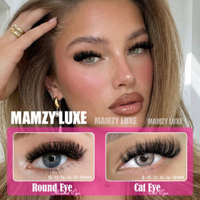 Mamzy Luxe Fluff Lash Clusters Kit showing 80D and 100D styles