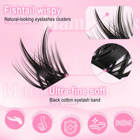 Mamzy Luxe Lash Clusters 144PCS in a tray