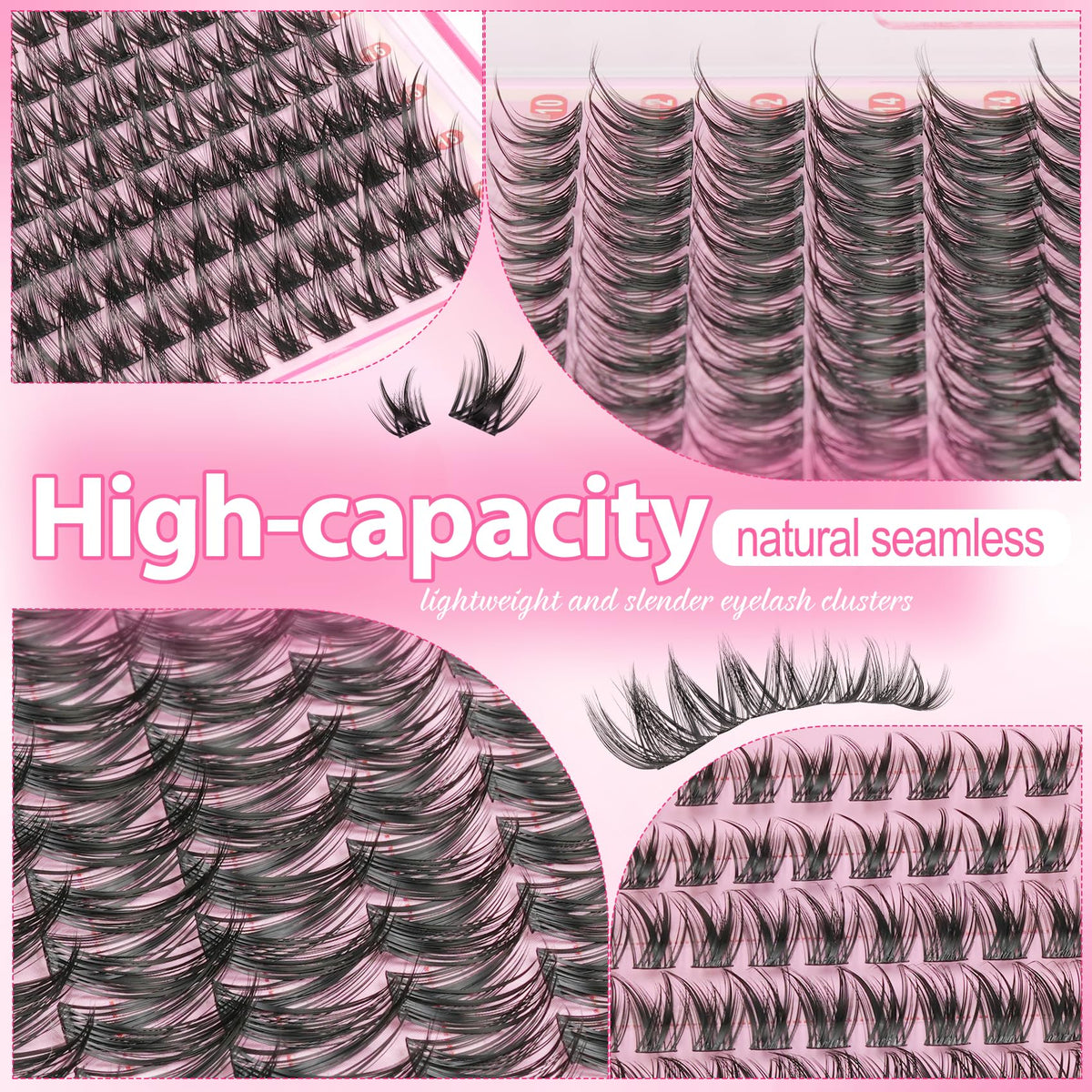 Mamzy Luxe Lash Clusters being applied to eyelashes