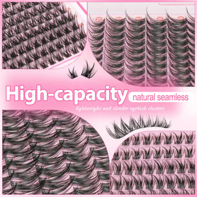 Mamzy Luxe Lash Clusters being applied to eyelashes