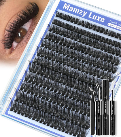 Mamzy Luxe Lash Clusters Kit 10-18MM D-Curl packaging front view