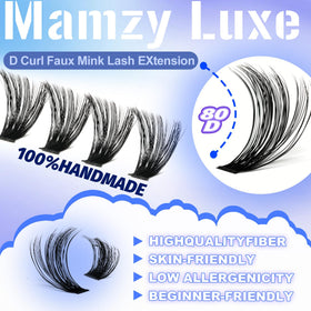 Mamzy Luxe Lash Clusters Kit with individual lashes