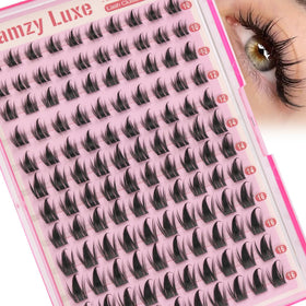 Mamzy Luxe Manga Lash Clusters front view with CC curl