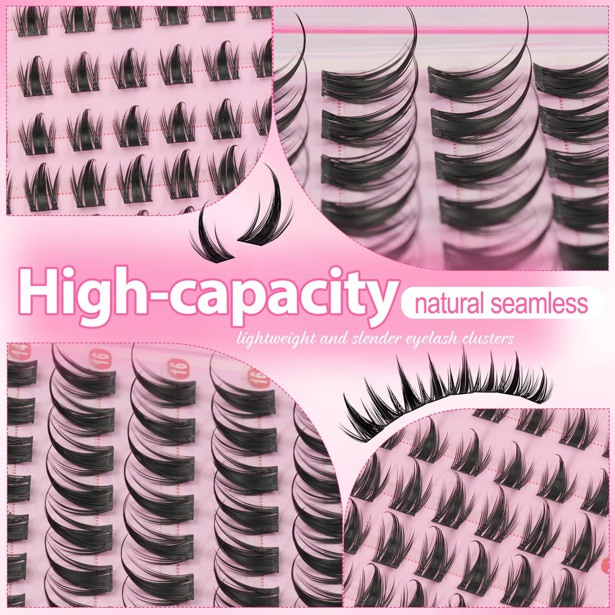 Mamzy Luxe Manga Lash Clusters lifestyle scene with makeup tools