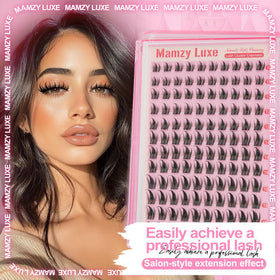 Mamzy Luxe Manga Lash Clusters on model showcasing natural look
