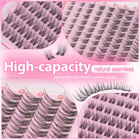 Mamzy Luxe Wispy Lash Clusters clear band detail