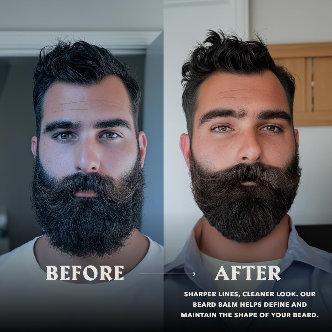 Man applying Striking Viking Beard Balm to his beard