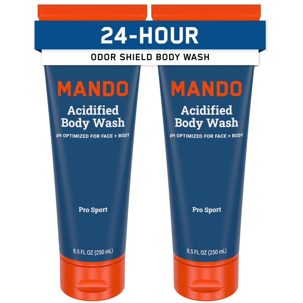Mando Body Wash 8.5 oz front view, two-pack