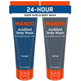 Mando Body Wash 8.5 oz front view with fresh scent