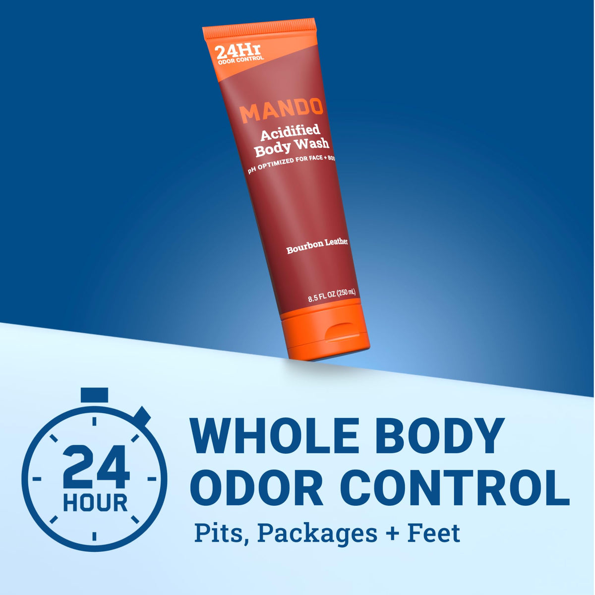 Mando Body Wash Bourbon 8.5 oz back view