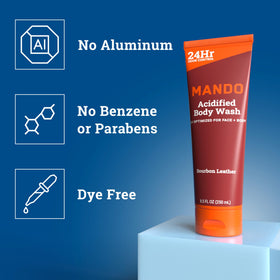 Mando Body Wash Bourbon 8.5 oz side view