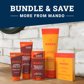 Mando Body Wash Bourbon 8.5 oz with other Mando products