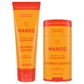 Mando Bourbon Leather Body Deodorant 3.0 Oz tube front view