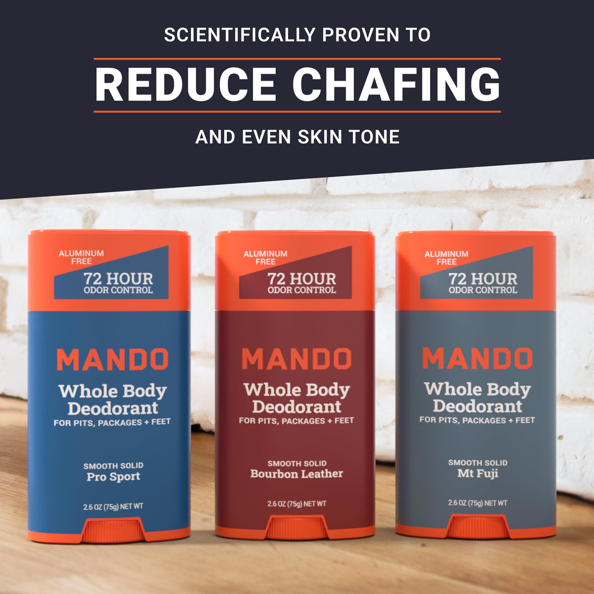 Mando deodorant ingredients list on packaging