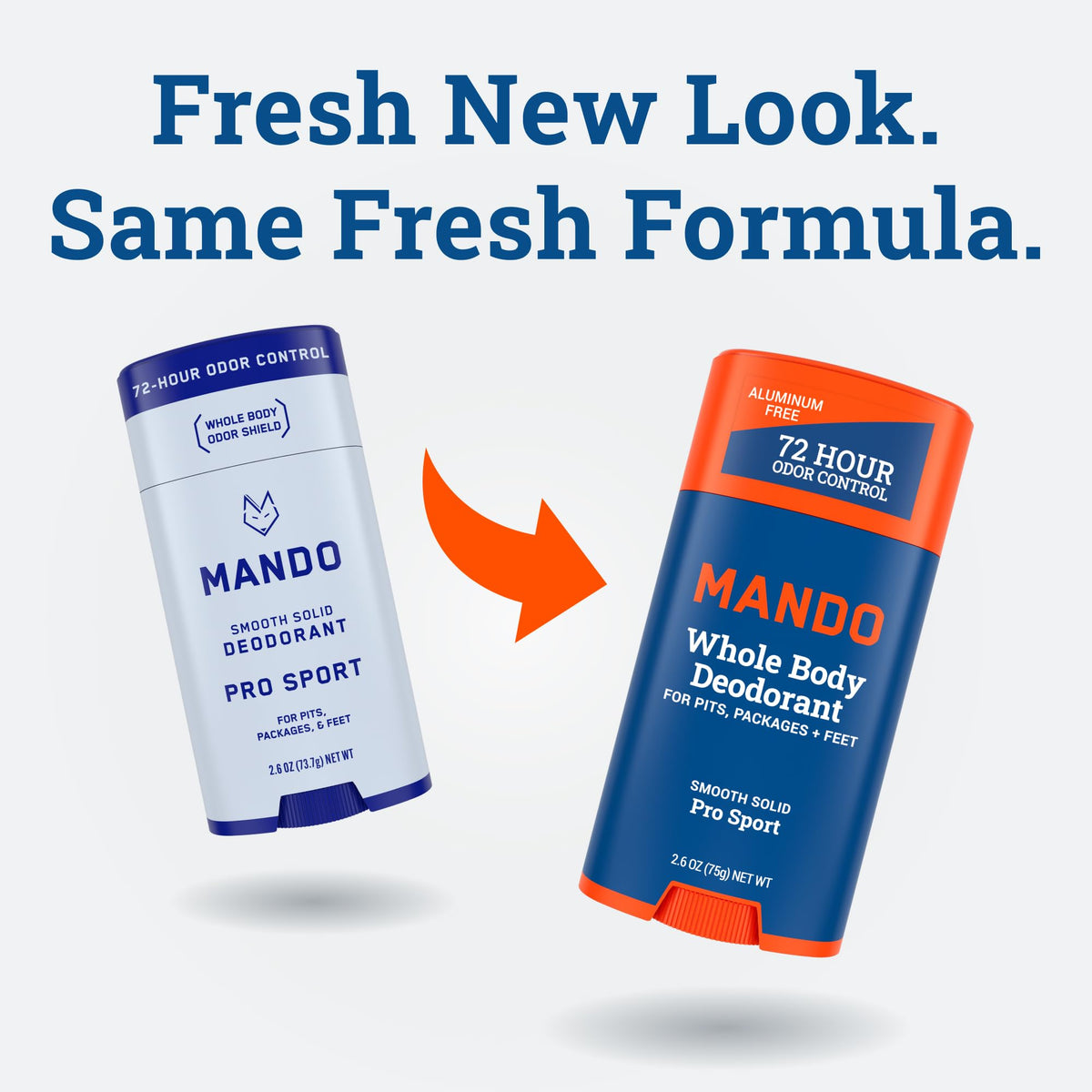 Mando deodorant ingredients list on packaging