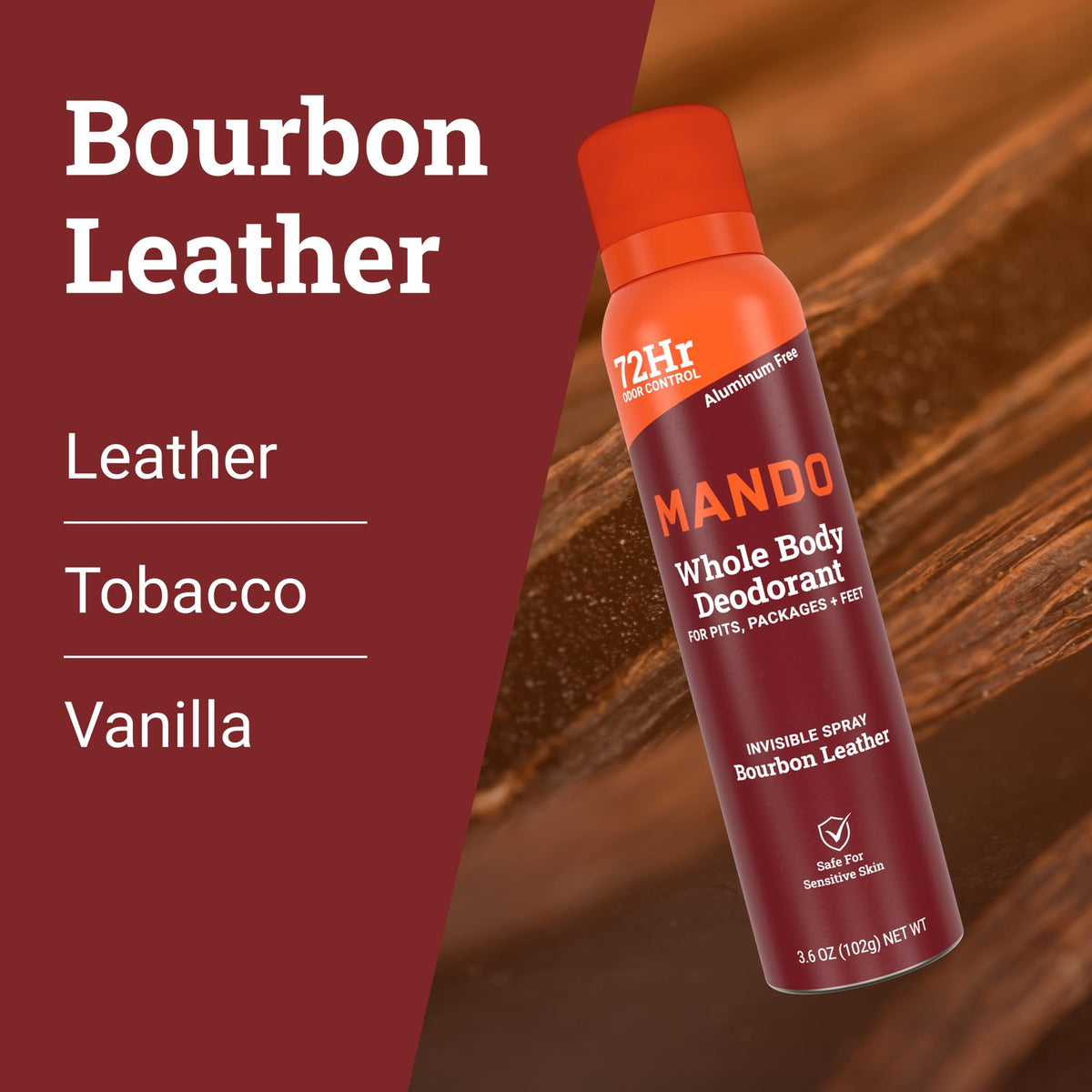Mando deodorant spray can lifestyle setting