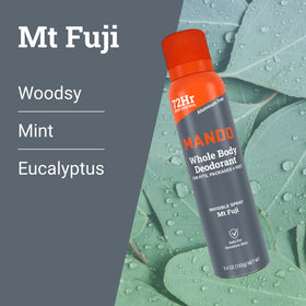 Mando deodorant spray in a lifestyle setting
