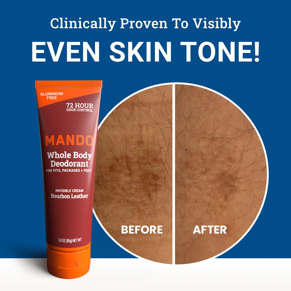 Mando Whole Body Deodorant cream application on skin