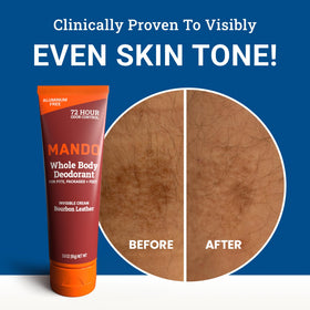 Mando Whole Body Deodorant cream application on skin
