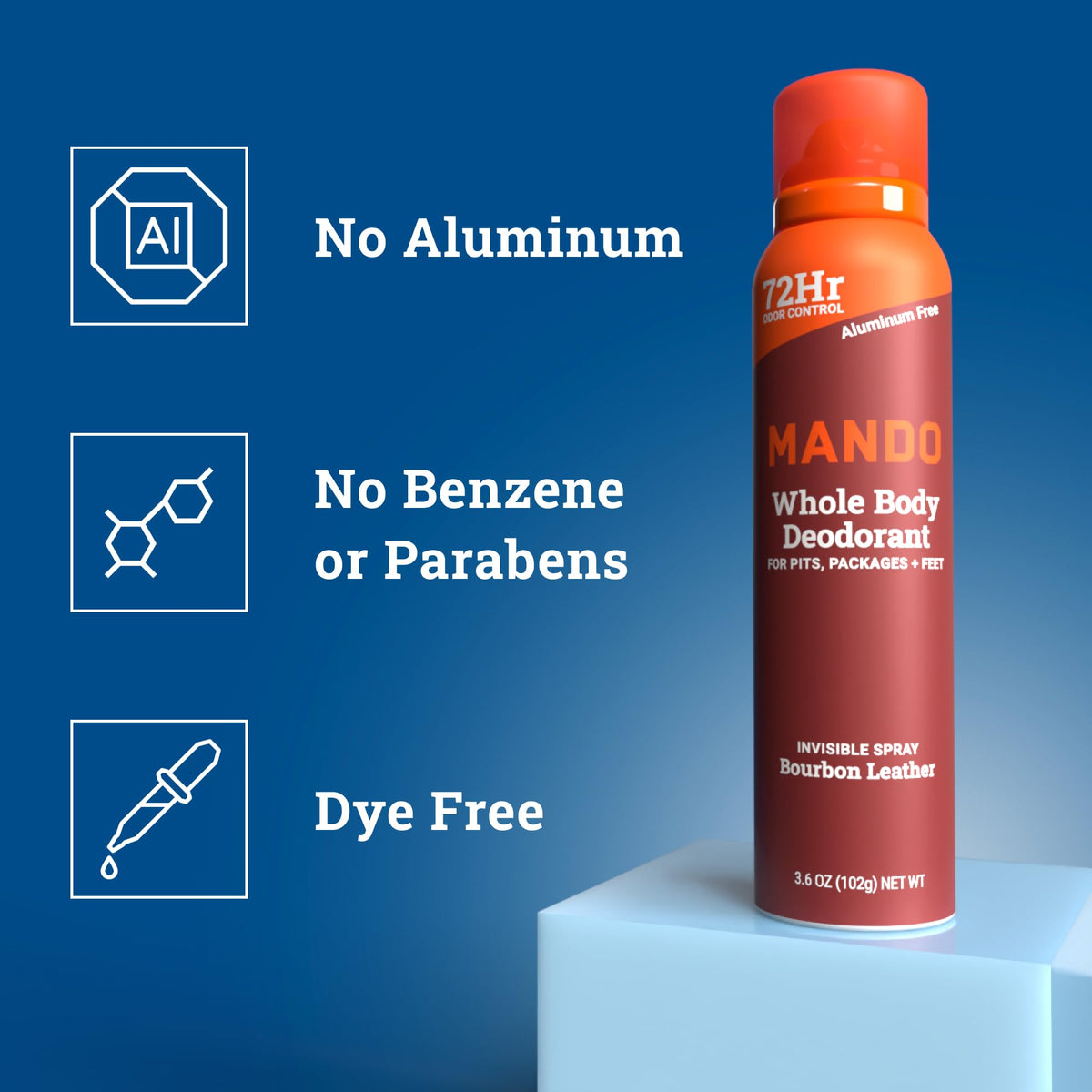 Mando Whole Body Deodorant for Men Bourbon scent close-up