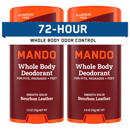 Mando Whole Body Deodorant for Men Bourbon scent front view