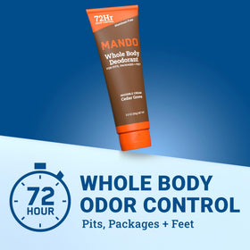 Mando Whole Body Deodorant for Men Cedar Grove 3 oz tube side view