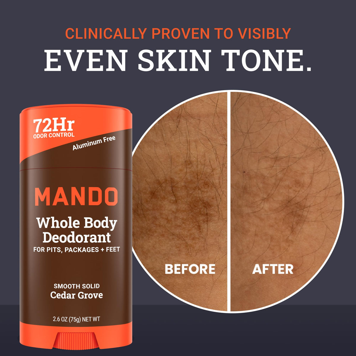 Mando Whole Body Deodorant for Men Cedar stick back view