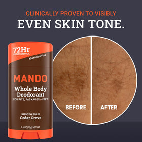 Mando Whole Body Deodorant for Men Cedar stick back view