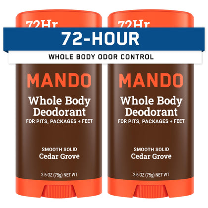 Mando Whole Body Deodorant for Men Cedar stick front view