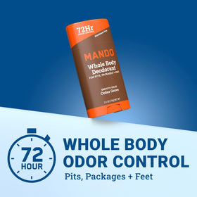 Mando Whole Body Deodorant for Men Cedar stick side view