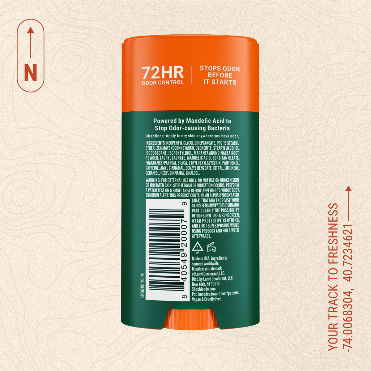 Mando Whole Body Deodorant for Men - Frontier Fresh side view