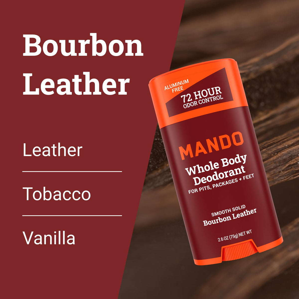 Mando Whole Body Deodorant for Men solid stick application